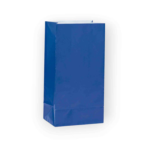 Picture of PAPER PARTY BAGS ROYAL BLUE - 12 PACK